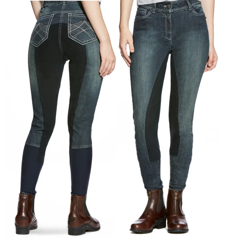 Ariat Whipstitch Fullseat Ladies Denim Breeches- Indigo